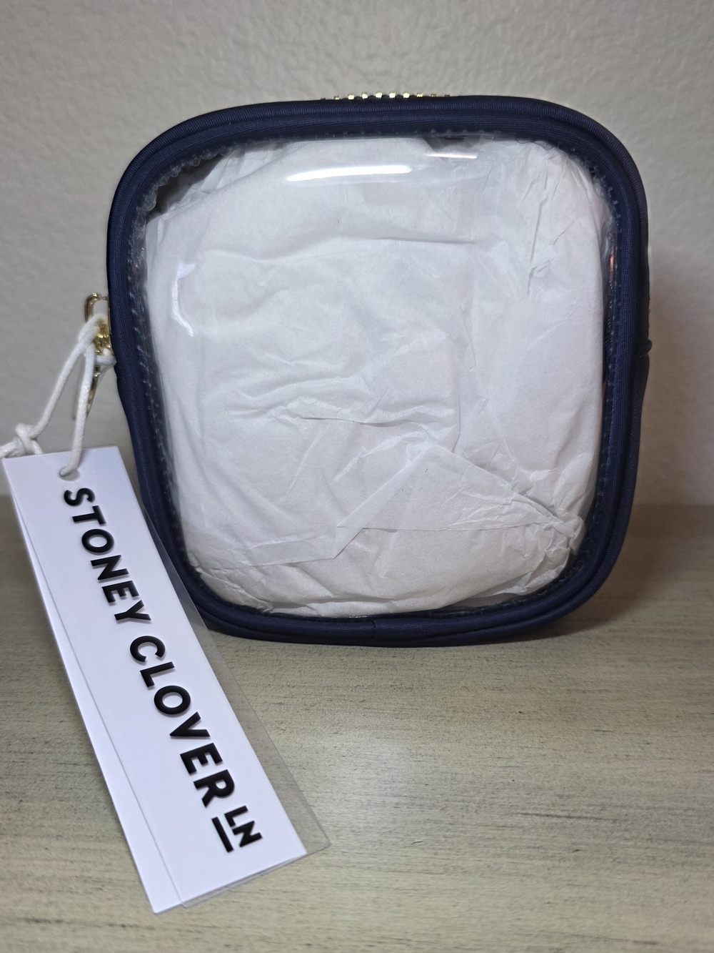 Navy Clear Cosmetic Case Stoney Clover Lane NWT